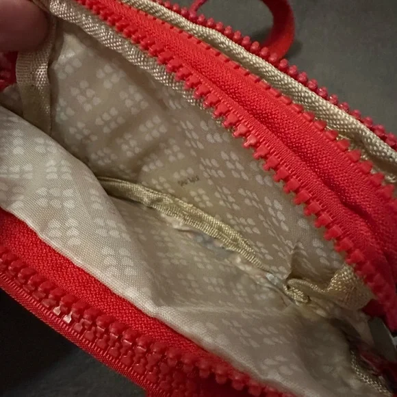 Kipling Red and Blue Monkey Pattern Bag - Picture 4 of 6